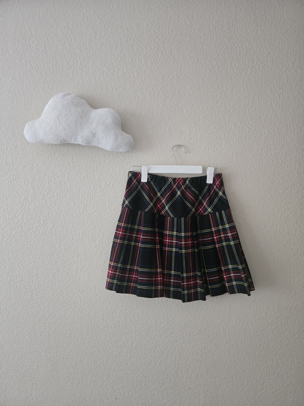 Vintage Y2K Tartan Plaid Pleated Mini Skirt Preppy Schoolgirl Style